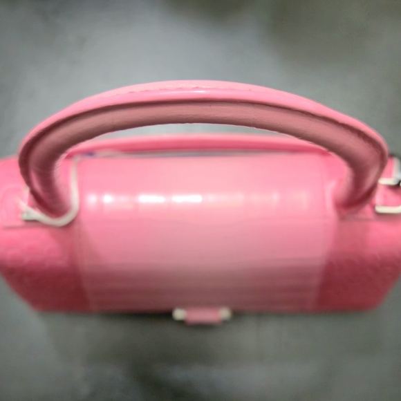 Balenciaga Hourglass Pink Crocodile-Embossed Top Handle Bag - Picture 7 of 13